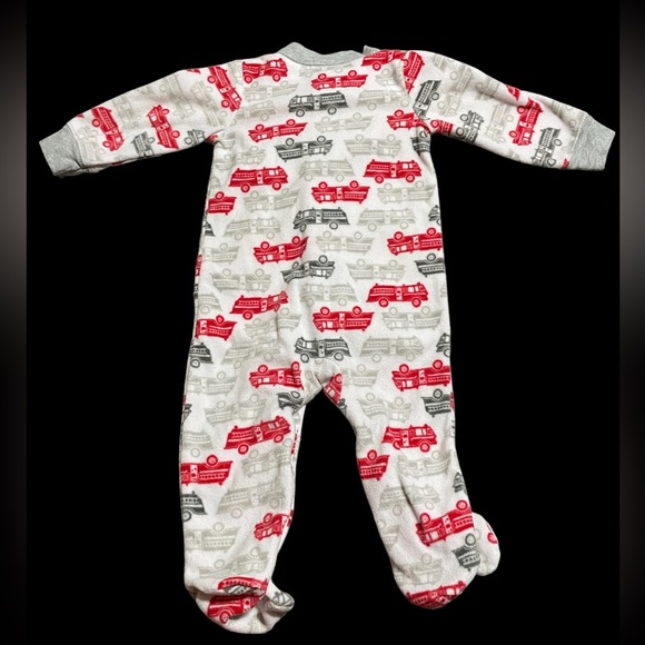 Carter’s Fleece Fire Engine Pajama - Picture 2 of 3